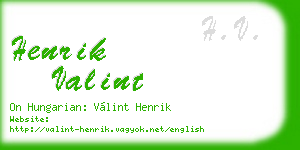 henrik valint business card